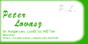 peter lovasz business card